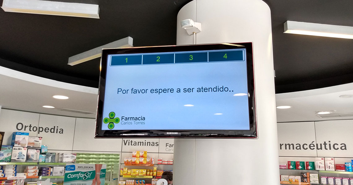 Pantalla de turnos digital